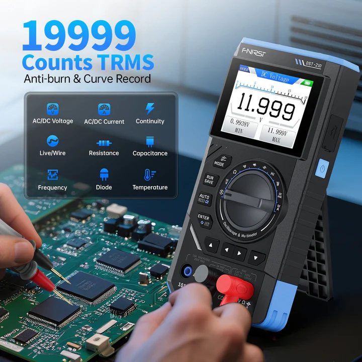 FNIRSI DST-210 Osciloscopio Generador de Señales Multímetro - Imagen 5