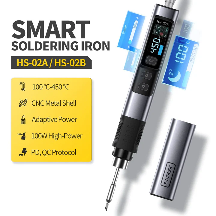 FNIRSI HS-02 Soldador Inteligente - Imagen 6
