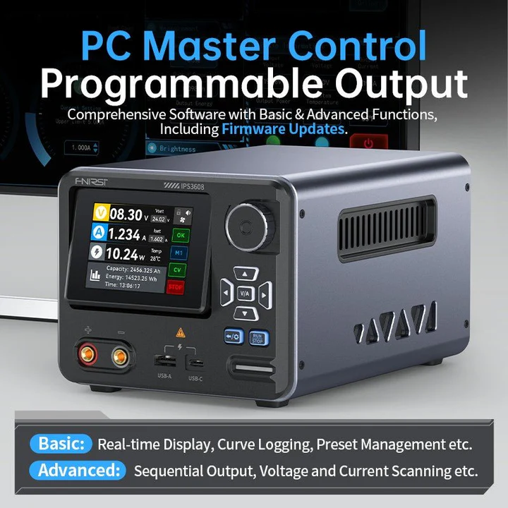 FNIRSI IPS3608 Fuente de alimentación digital inteligente de control AC-DC - Imagen 2